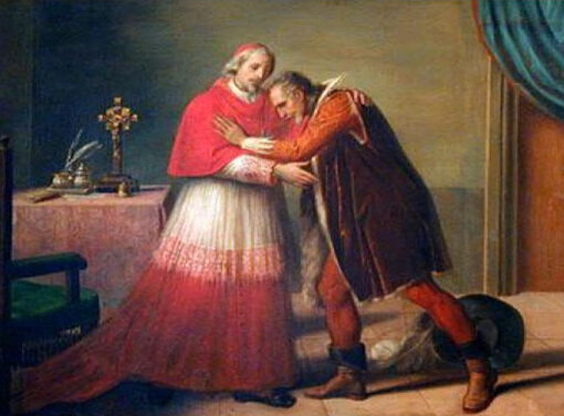 Promessi Sposi dell'incontro dell'innominato e il Cardinal Federico Borromeo